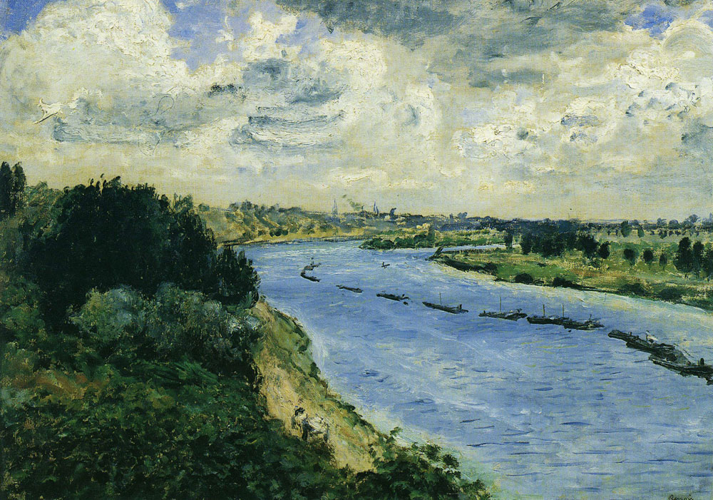Pierre-Auguste Renoir - Barges on the Seine