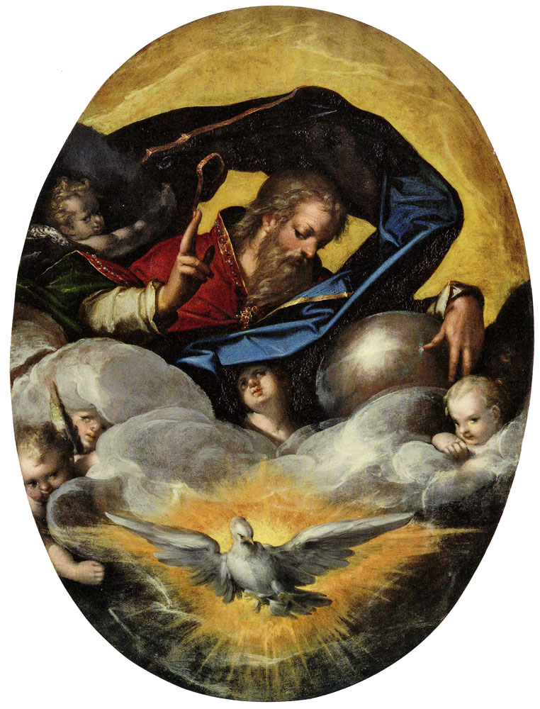 Bartholomeus Spranger - God the Father with the Holy Ghost and Angels