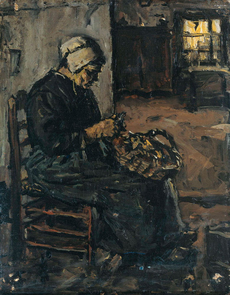 Suze Robertson - Peasant Woman Peeling Potatoes