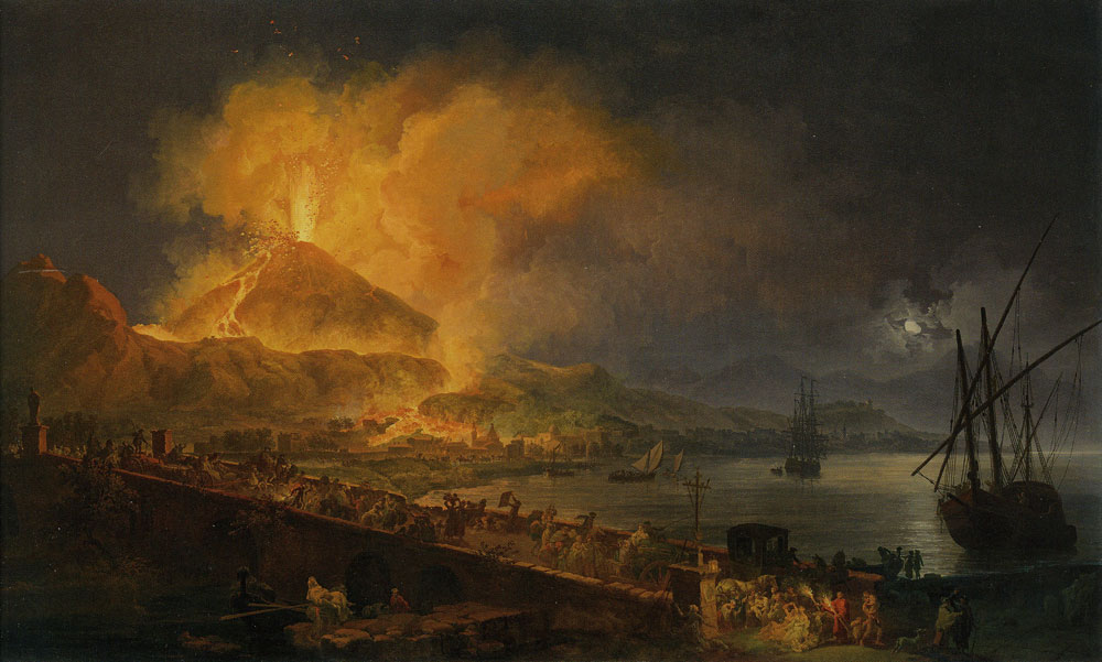 Pierre Jacques Volaire - The Eruption of Vesuvius from the Ponte della Maddalena