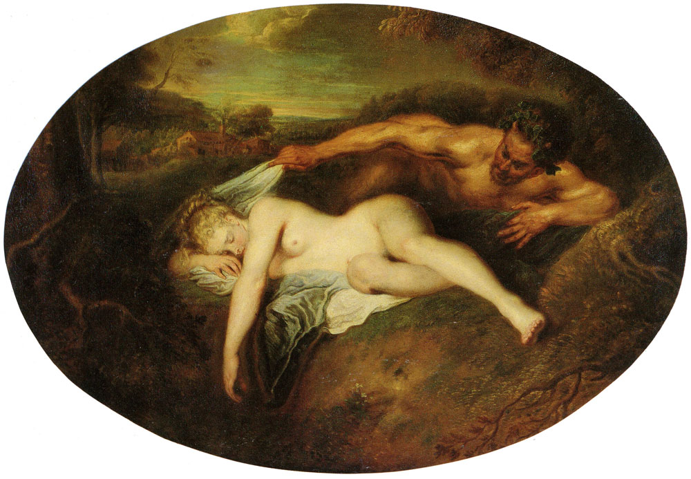 Jean-Antoine Watteau - Nymph and Satyr