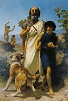 William-Adolphe Bouguereau Homer and his Guide