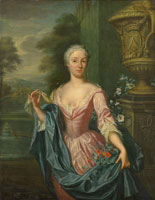 Hieronymus van der Mij Portrait of Claudine van Royen (born 1712), Wife of Pieter Teding van Berkhout