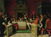 Jean Auguste Dominique Ingres Molière Dining with Louis XIV