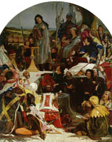 Ford Madox Brown Geoffrey Chaucer reading the 'Legend of Custance' to Edward III