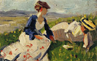 Franz Marc Two Women on a Hillside, Sketch