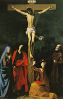 Nicolas Tournier Christ on the Cross, the Virgin, Mary Magdalene, St. John, and St. Francis of Paola