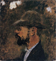 Edouard Vuillard Profile of Toulouse-Lautrec with a Felt Hat