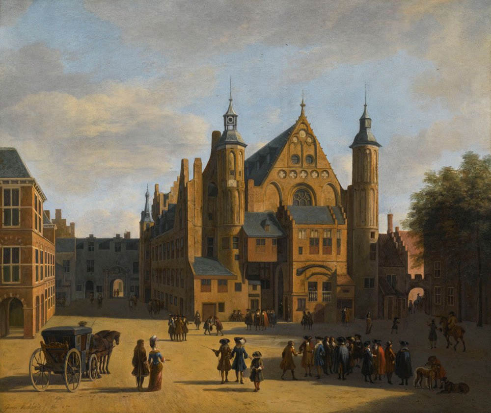 Gerrit Adriaensz. Berckheyde - View of the Binnenhof in The Hague with the Ridderzaal