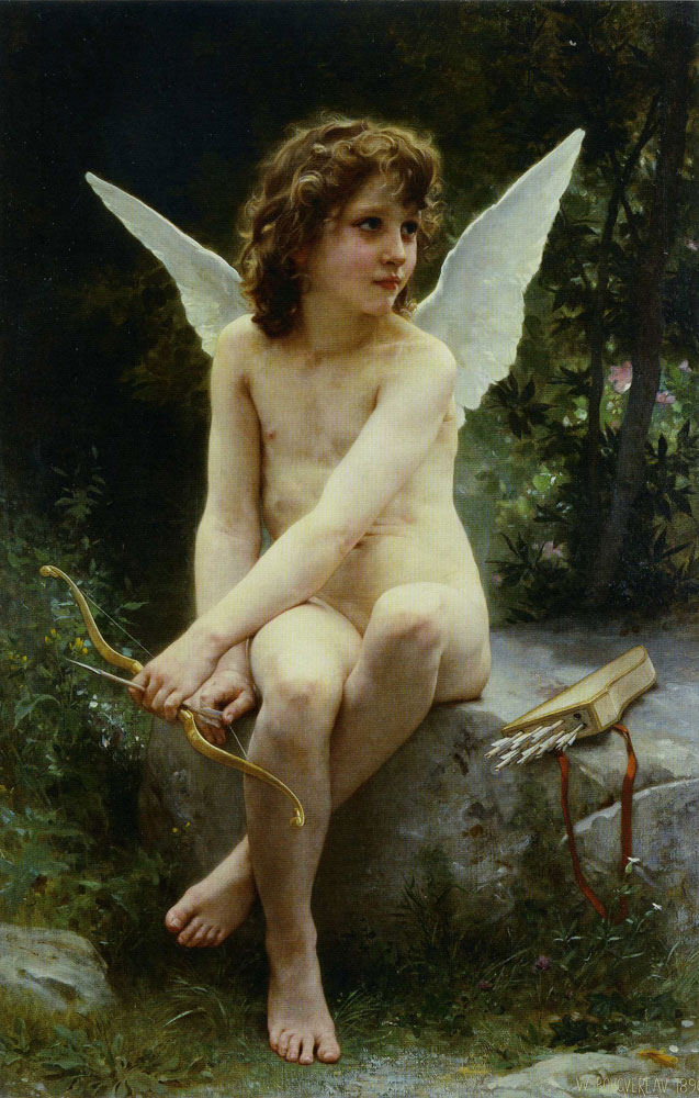 William-Adolphe Bouguereau - Cupid on the Lookout