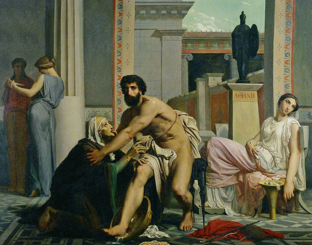 William-Adolphe Bouguereau - Ulysses recognized by his Nurse Eurycleia on his Return from Troy