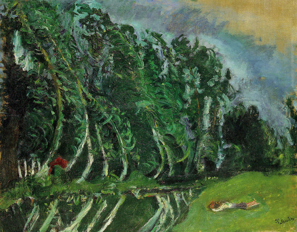 Chaim Soutine - Landscape with Reclining Figure, Champigny