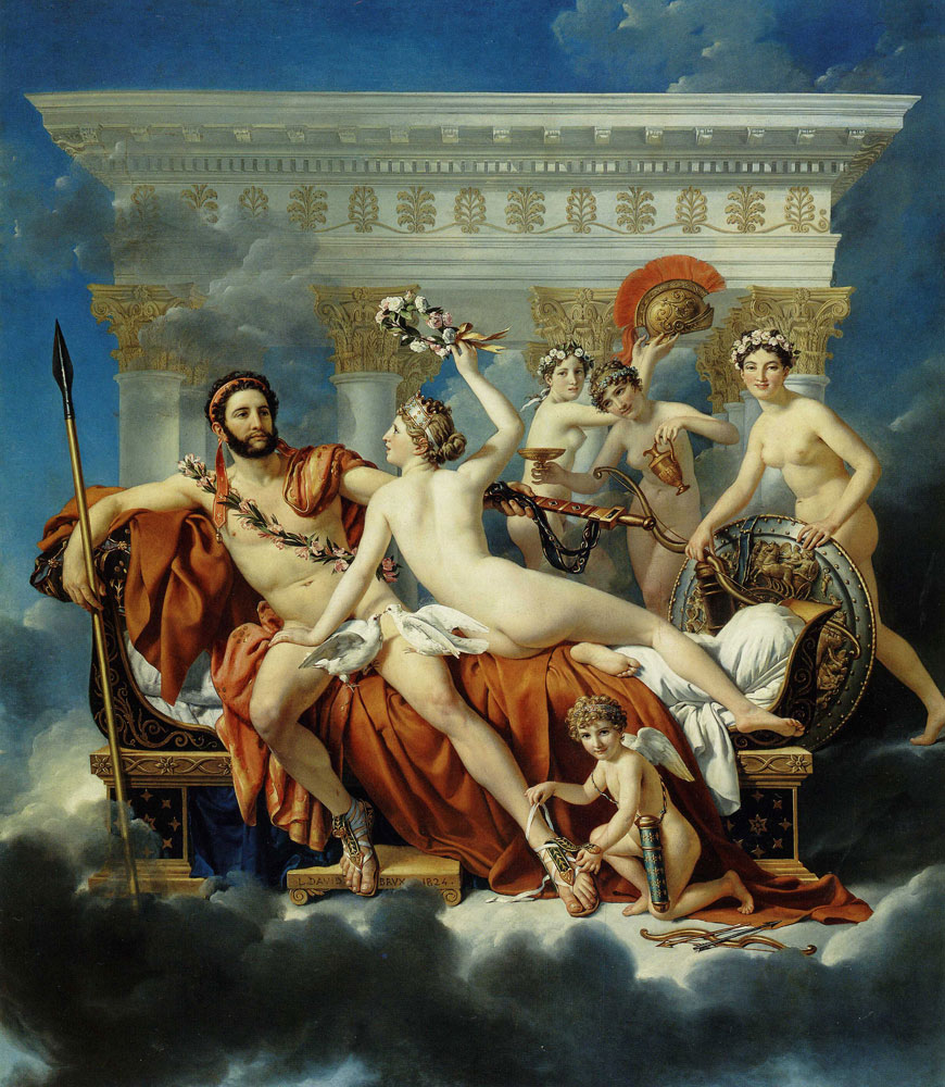 Jacques-Louis David - Mars Disarmed by Venus and the Graces