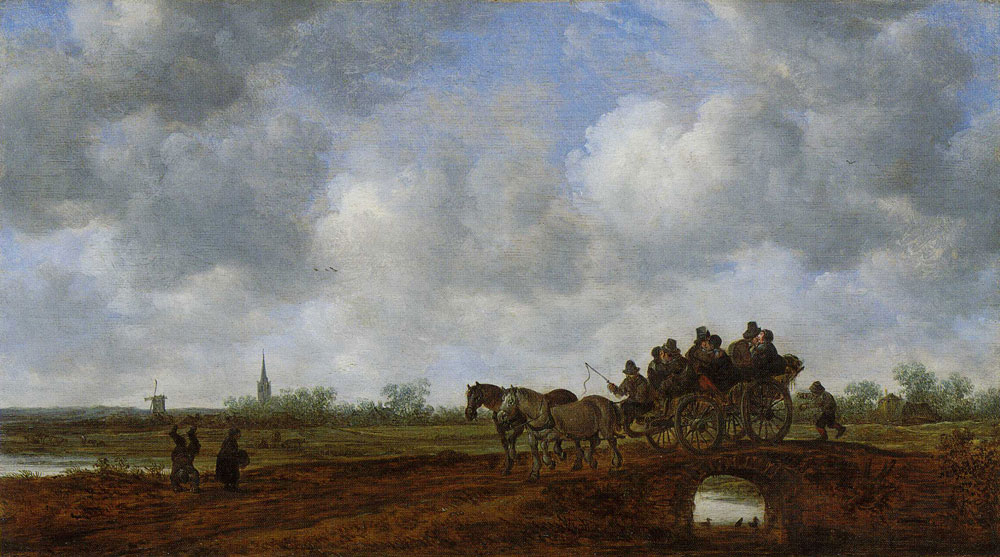 Jan van Goyen - Landscape with Wagon on a Bridge