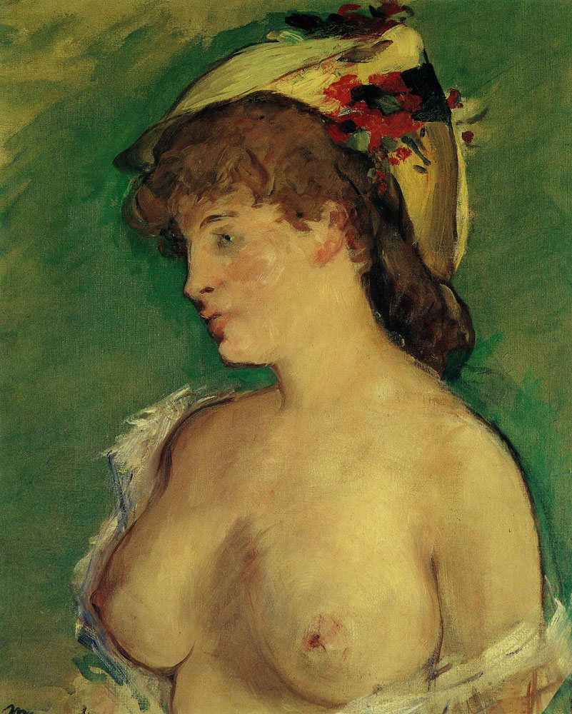 Edouard Manet - Blonde Woman with Naked Breasts