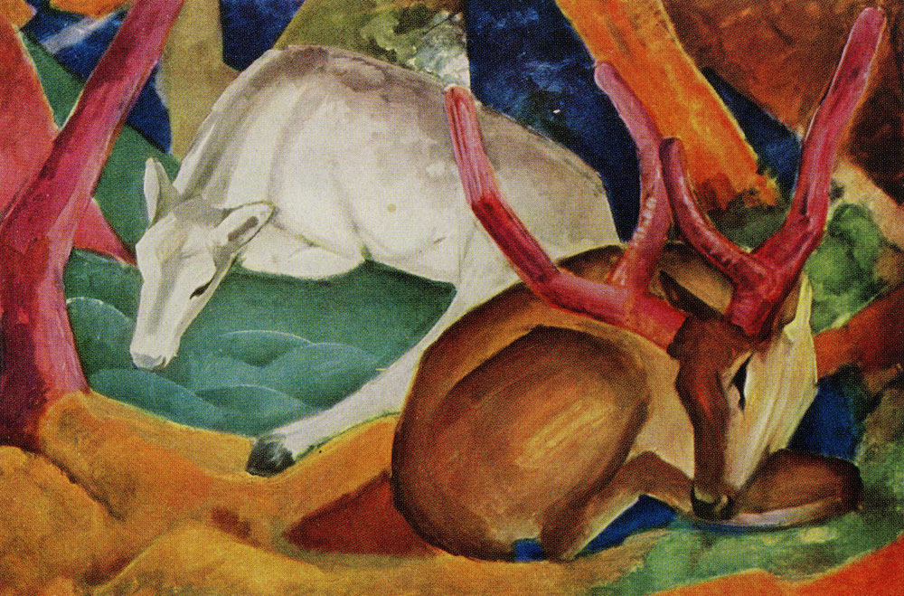 Franz Marc - Stags on the Woods