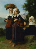 William-Adolphe Bouguereau Fouesnant Girls Returning from Market