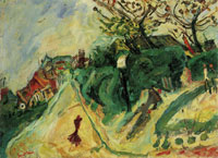 Chaim Soutine Landscape with Figure