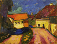 Alexej von Jawlensky Landscape sketch - village road