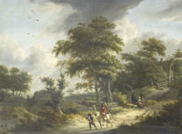 Roelof van Vries Landscape with Falconer