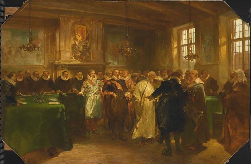 Charles Rochussen - Prince Maurits Receiving a Russian Delegation in 1614