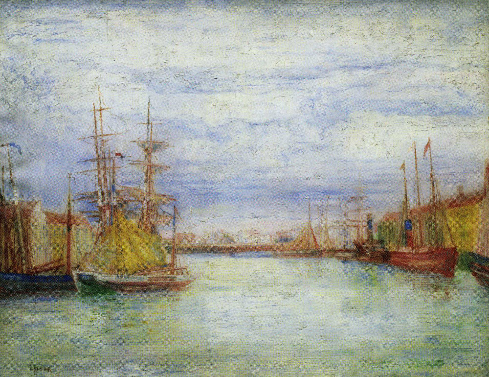 James Ensor - The Docks at Ostend
