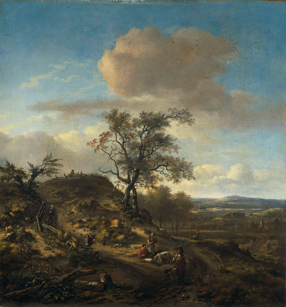 Jan Wijnants - Landscape with a Hunter and other Figures