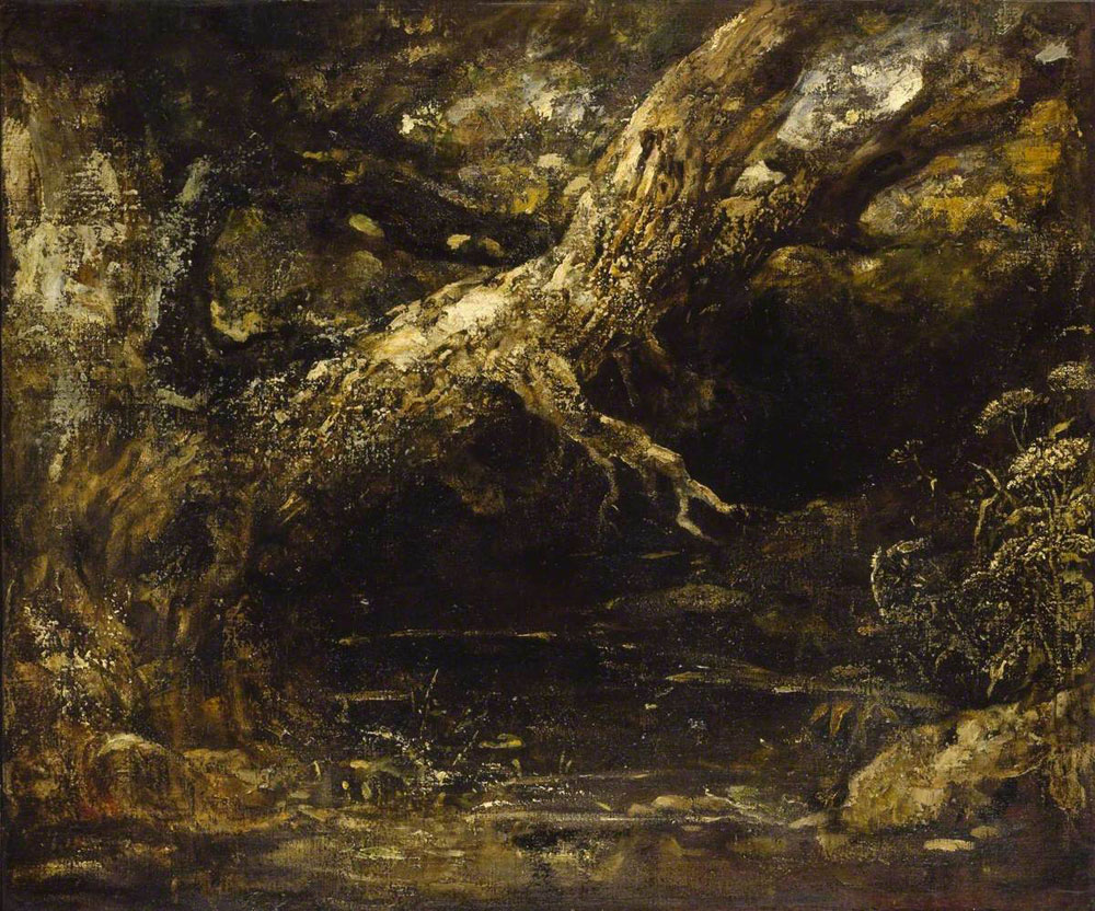 Formerly attributed to John Constable - Trunk and Lower Branches of a Tree