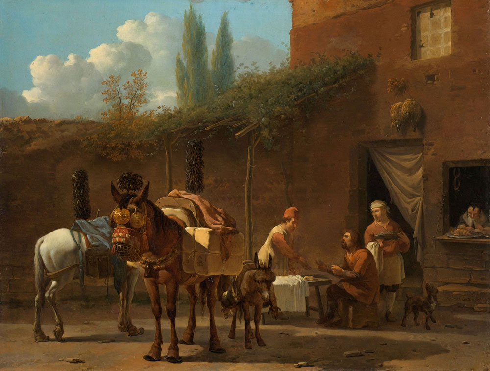 Karel du Jardin - Muleteers at an Inn