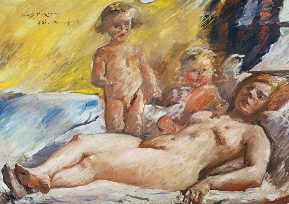 Lovis Corinth - Nude with putti