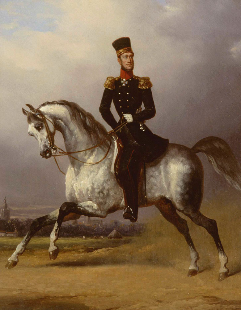 Attributed to Nicolaas Pieneman - Equestrian Portrait of William II, King of the Netherlands