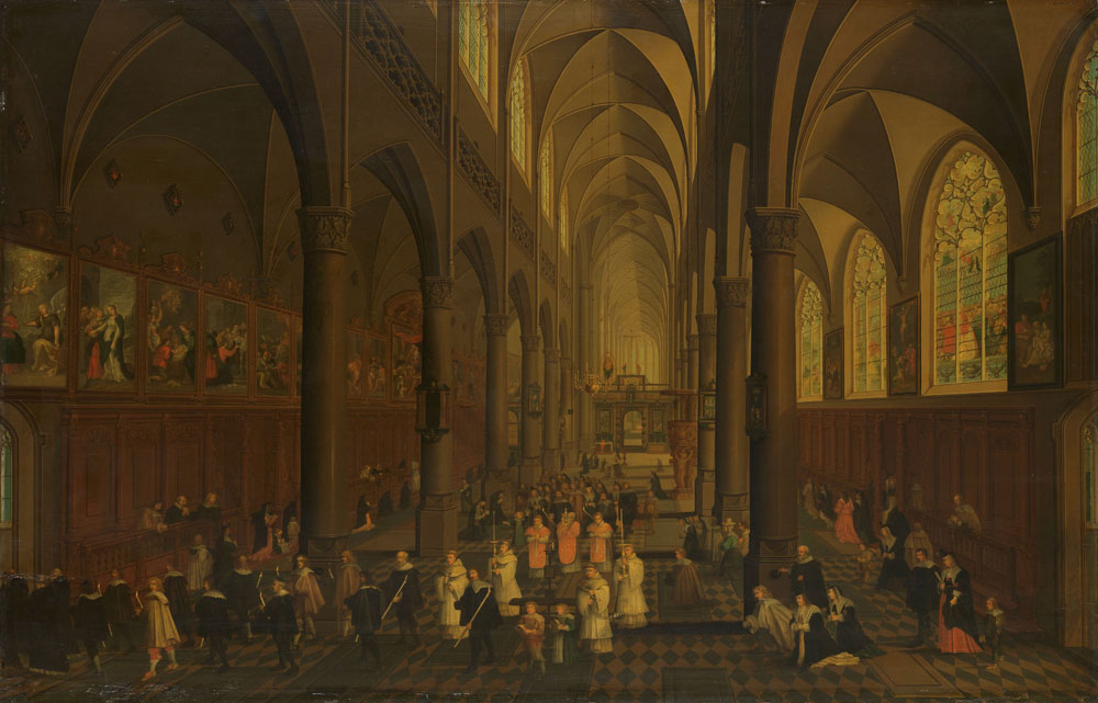 Peeter Neefs the Elder - The Interior of the Dominican Church (the Sint-Pauluskerk), Antwerp