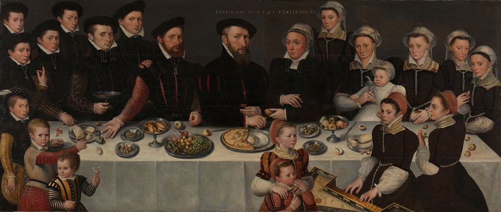Anonymous - Pierre de Moucheron (1508-67), his Wife Isabeau de Gerbier, their eighteen Children, their Son-in-Law Allard de la Dale and their first Grandchild