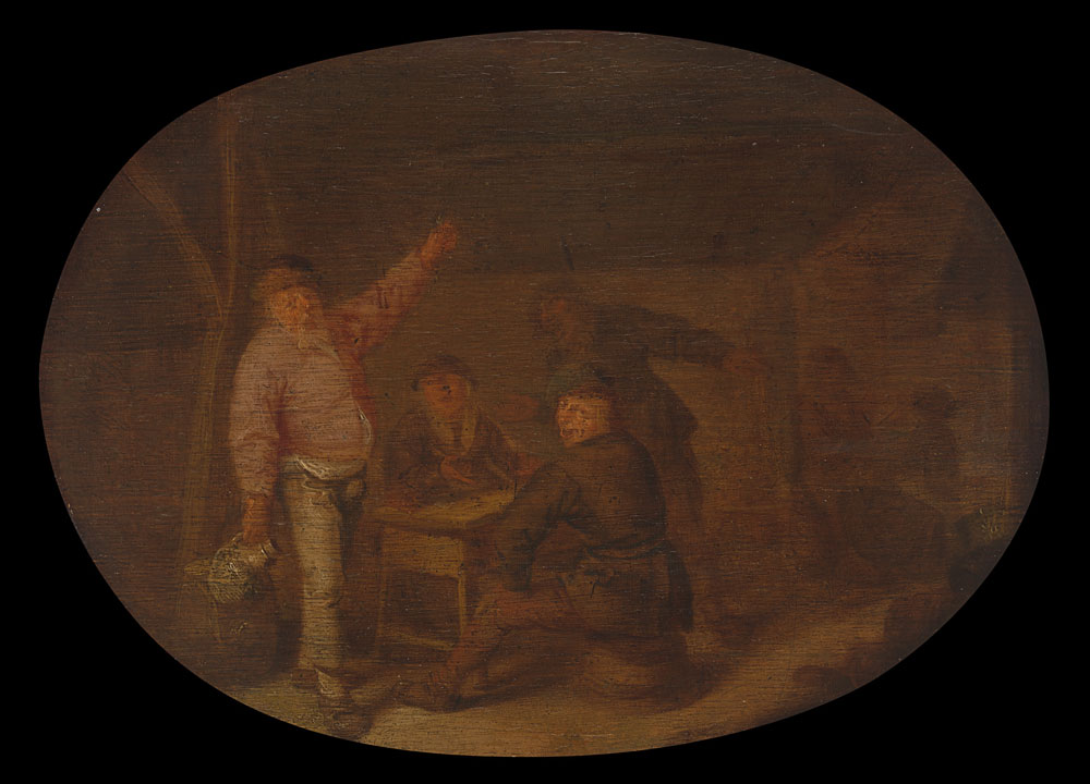 Pieter Hermansz. Verelst - Peasants Drinking in a Barn