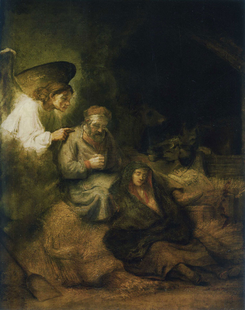 Formerly attributed to Rembrandt - An Angel Telling Joseph in a Dream to Flee to Egypt