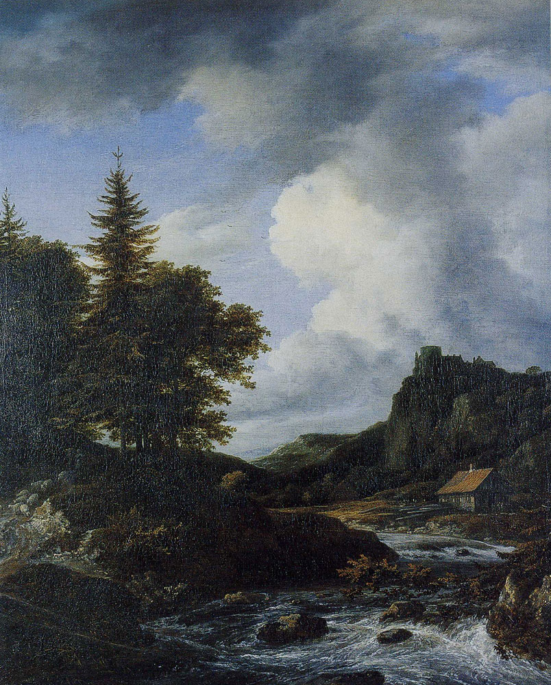 Jacob van Ruisdael - Mountainous Landscape with a River in Spate