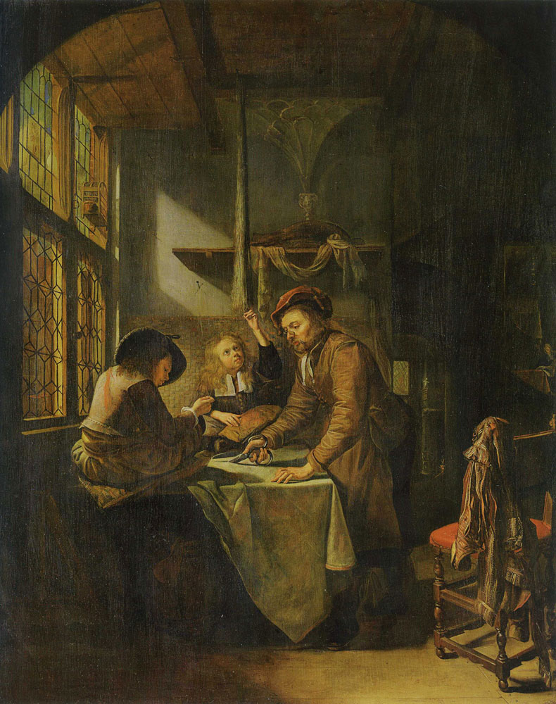 Pieter van Slingelandt - A Tailor's Workshop