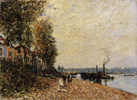Alfred Sisley A Tug on the River Loing, Saint-Mammès
