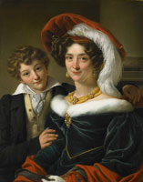 Workshop of Cornelis Kruseman Rudolphina Wilhelmina Elizabeth de Sturler (1798-1873), second Wife of Count Johannes van den Bosch, with their Son Richard Leeuwenhart