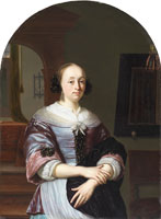 Frans van Mieris the Elder Portrait of a lady, half-length