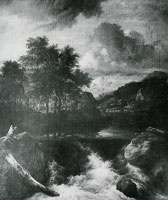 Jacob van Ruisdael Waterfall in a Hilly Landscape
