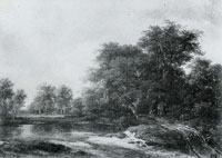 Jacob van Ruisdael Wood near a Pond