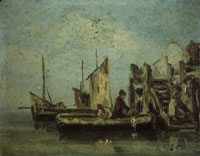 James Ensor Boats in Dock