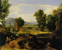 Jean-François Millet Landscape with a Bridge