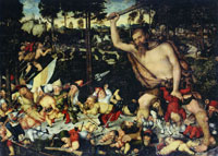 Lucas Cranach the Younger The awakened Hercules and the Pygmies