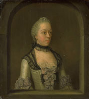Tibout Regters Portrait of Wilhelmina Hillegonda Schuyt, Wife of Joachim Rendorp
