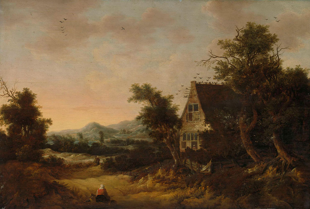 Cornelis van Zwieten - Hilly Landscape with Peasant Cottage