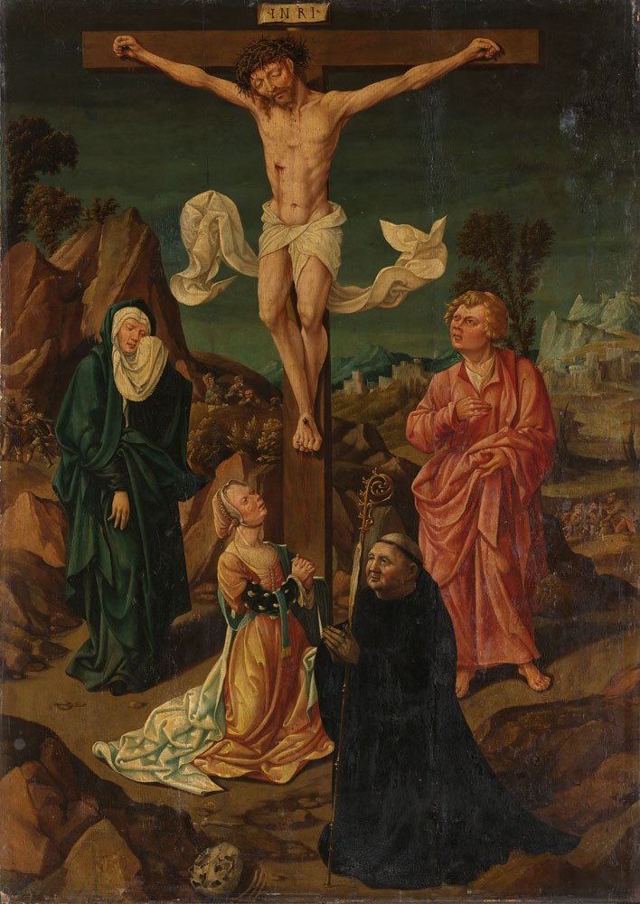 Anonymous - Crucifixion with the Virgin, Saint John, Mary Magdalene, a Donor