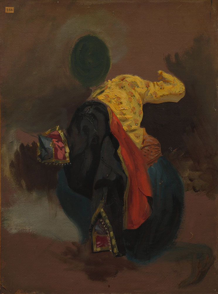 Attributed to Eugène Delacroix - Figure in Turkish Costume