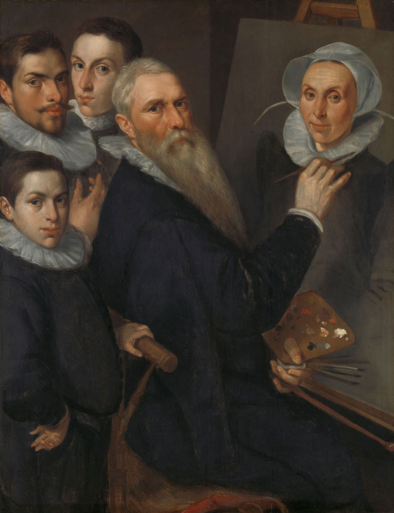 Jacob Willemsz. Delff - Self-Portrait of the Painter with his Family